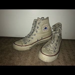 White Converse High tops